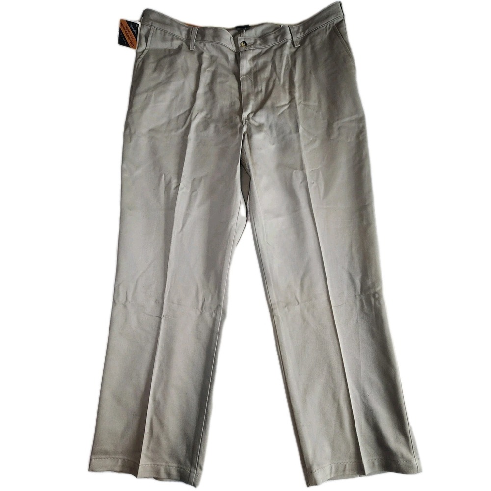 WRANGLER RIATA Dress Pants Mens 42 x 30 Khaki Beige Relaxed Flat Front Western